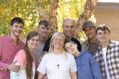 A family during their photo session in Omaha, NE