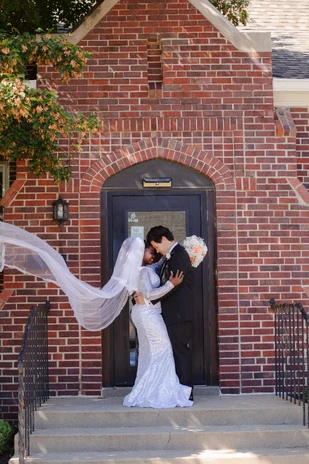Veil photo taken during a Fremont wedding